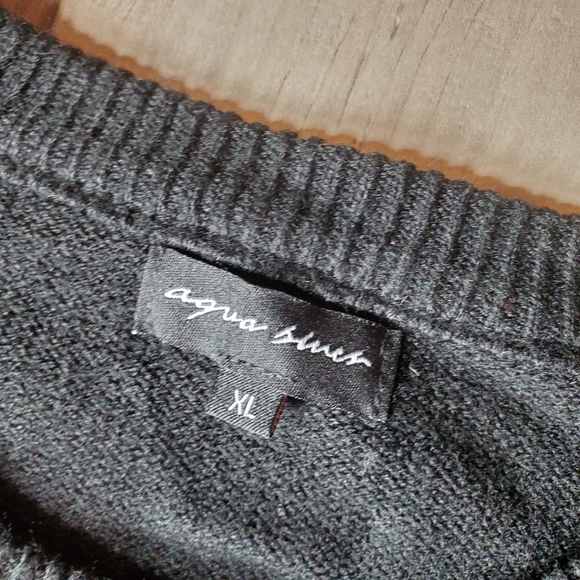 Boutique Aqua Blues Women's Dreamer Sweater Size XL Black Embroidered Pullover - Picture 4 of 16